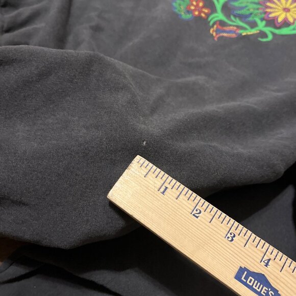 Colorful Hummingbird Graphic Crew Neck Sweatshirt Adult SZ 2XL Gray Hanes Floral - Picture 7 of 7
